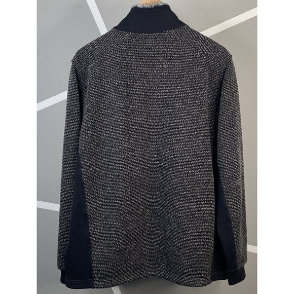 Carbon 2 Cobalt Jacket Mens L Black Gray Nuvola Sherpa Fleece Lined Knit Zip Jac - Picture 2 of 16